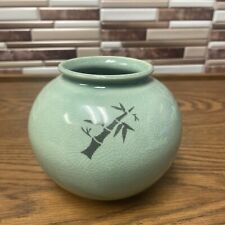 Vintage Korean Porcelain Vase Celadon Green picture