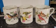 3 vntg. John James Audubon - Porcelain cups 1985 picture