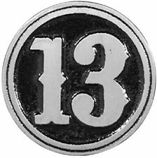 Lucky Thirteen 13 Jacket Vest Hat Pin  [1.25 INCH] picture
