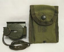 Vintage US Army Magnetic Field Compass & Pouch Stocker & Yale NOS Mint Condition picture