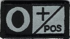 Grey Gray Black Blood Type O+ Positive Patch Fits For VELCRO® BRAND Loop Fastene picture