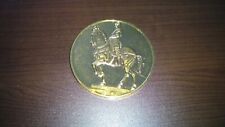 Equestrian Monument Colleoni 24K Electroplate Gold 2.35 oz Sterling Silver Medal picture