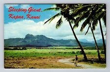 Kapaa Kauai Hawaii, Sleeping Giant, Mountain Formation Souvenir Vintage Postcard picture