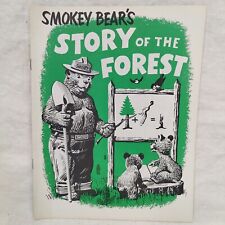 1957 Smokey the Bear STORY OF THE FOREST Activity Coloring Book FORESTRY NICE picture