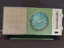 Vintage RCA RZS452G Radio & Clock, Green & White, Japan picture