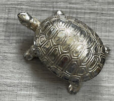 Vintage Signed Marked Turtle Silver Plated Trinket Limoges Box Made In Japan picture