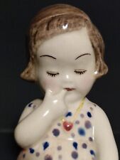 Goldscheider Antique RARE Shy Girl Figurine Signed PLS READ picture