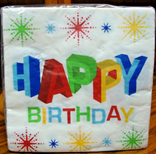 Creative Converting 3-D HAPPY BIRTHDAY Napkins 2-ply 20ct Party Tableware    238 picture