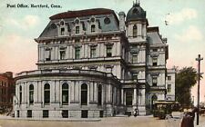 Vintage Postcard 1915 Post Office Building Landmark Hartford Connecticut CT picture