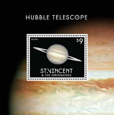 St. Vincent 2013 - SC# 3851 - Hubble Telescope, Saturn - Souvenir Sheet - MNH picture