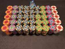 10 Green $25.00 Paulson Classic Top Hat and Cane Authentic Clay Poker Chips picture