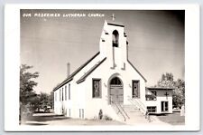 Pine City Minnesota RPPC Our Redeemer Lutheran Church~Spanish Revival Belltower picture
