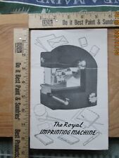the royal imprinting machine brochure picture