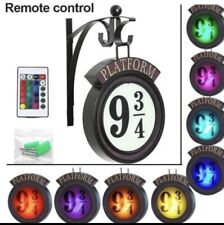 3D Harry Potter Platform 9 3/4 RGB Hanging Wall Light Lamp Hogwarts w/ Remote picture