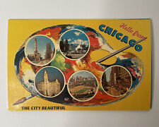 LOT OF 6 VINTAGE CHICAGO POSTCARDS - MIDWEST - DEXTER PRESS 1960s MCM ILLINOIS picture