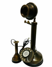 Antique ROTARY DIAL CANDLESTICK Telephone Vintage Working Landline Retro Phone picture