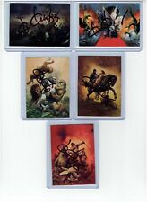 Ken Kelly Signed Series 1 Fantasy Art Trading Cards #81 - #85 1992 FPG picture