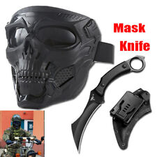 CS Tactical Karambit Blade Protective Mask Skull Hunting Outdoor Pocket Knifes picture