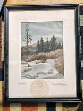 1955 Framed Eisenhower Christmas Print of St. Louis Creek Byers Peak Ranch picture