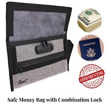 Money Bag With Lock Travel Document Pouch With Zipper Passport Holder picture
