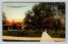 Indianapolis IN-Indiana, Miliutary Park Shelter House, c1916 Vintage Postcard picture