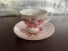 Vintage Coclough Pink Floral Tea Cup And Saucer England Water Lily picture