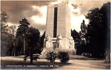 Monument to Alvaro Obregon La Bombilla Park Mexico City 1940s RPPC Postcard picture