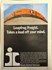 Illinois Central Railroad Leapfrog Freight Train Concept 1969 Vintage Print Ad picture