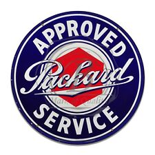 Vintage Design Approved Packard Service Design Reproduction Circle Aluminum Sign picture