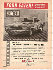 1967 Grant Rambler Rebel SST Vintage Magazine Ad  Ford Eater, also Chevys.... picture