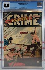 ☠️ CGC 8.0 CRIME AND JUSTICE #16 TOP CENSUS GRADED Charlton Comics 1953 PIRATES picture