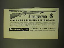 1963 Tradewinds Husqvarna Crown Imperial Rifle Ad - Gives you predicted picture