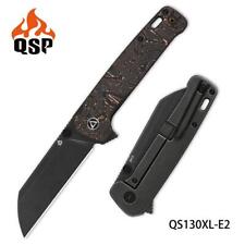 QSP Penguin Plus Folding Knife Copper Foil/CF Handle 20CV Plain Edge QS130XL-E2 picture