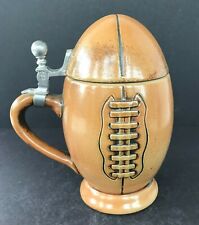 Vintage Gerz Germany Snub Nose Football Ceramic Stein w/ Lid 7” REPAIRED picture