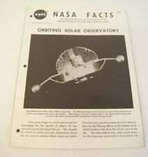 NASA Facts Orbiting Solar Observatory Vintage Paper Periodical Vol. III No. 7 picture