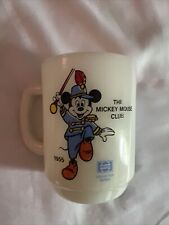 Vintage The Mickey Mouse Club 1955 Milk Glass Disney Mug Pepsi Collector Series  picture
