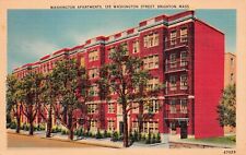 Boston MA Massachusetts Washington Heights Brighton Apartments Vtg Postcard Y4 picture