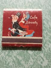 Vintage Matchbook Ephemera Collectible F41 New York City Cafe Society Funny picture