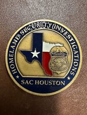 REAL AND VERY RARE HSI HOUSTON TEXAS FIELD OFFICE CHALLENGE COIN CIA FBI DEA picture