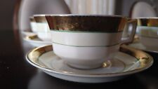 1930s Ostrow Devon 22 kt Gold China - 6 Teacup Set - Made In Virginia picture