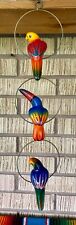 3 Talavera Bird Handmade Painted Ceramic Parrot Mexican Pottery Hanging Patio #9 picture