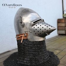 HMB 2.5MM Hardened Tempered Steel Medieval BASINET Helmet With Dog's Mouth picture