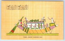 THEBES Ancient Pharaonic Boat EGYPT Lehnert & Landrock Postcard picture