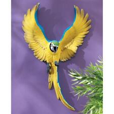 Taste of the Tropics Tropical Vibrant Colored Flying Macaw Parrot Wall Statue picture