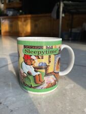 Vintage Sleepytime Bear Cat Tea Mug Celestial Seasonings 1993 12oz. picture