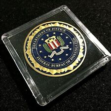 FBI Challenge Coin Federal Bureau Of Investigation United States DOJ-With Case picture