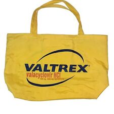 Lg Yellow Valtrex Drug Rep Pharma Advertising Zippered Tote Bag 26.5x16” READ picture