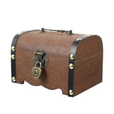 1Pc Retro Small Chest Wooden Box Memory Box for Keepsakes Treasure Chest picture