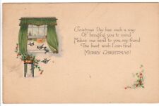 Vintage Postcard Christmas Greeting post 1924 to Mrs Sherrett Broadalbin NY picture