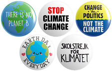 5 x Climate Change BUTTON PIN BADGES 25mm 1 INCH | Logo Extinction Rebellion picture